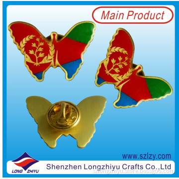 Offset Printing Badge, Screen Printed Butterfly Pin Badge (LZY-1000066)